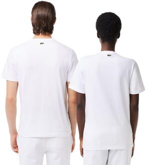 Lacoste Heren Zwaar Katoenen T-Shirt (Wit) - maat 2XS
