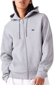 Lacoste Herenhoodie met rits en hoge kraag Lacoste , Gray , Heren - Xl,S