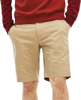 Lacoste Herenkatoen Stretch Slim Casual Korte Broek (Beige) - maat