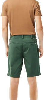 Lacoste Herenkatoen Stretch Slim Casual Korte Broek (Groen)