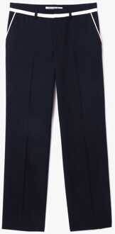 Lacoste Herenpantalon Lacoste Straight-Fit Badge Detail in blauw