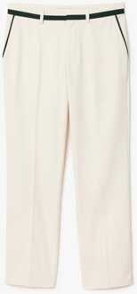 Lacoste Herenpantalon Lacoste Straight-Fit Badge Detail in crème