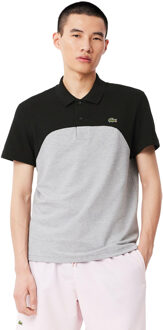 Lacoste Herenpoloshirt met kleurblok (Grijs)