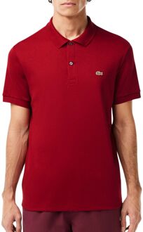 Lacoste Iconische Cotton Pima Polo in Dierse Kleuren Lacoste , Red , Heren - S