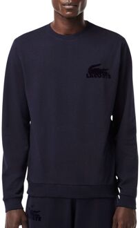 Lacoste Iconische Katoenen Sweatshirt - Blauw Lacoste , Blue , Heren - 2Xl,Xl,L,M,S