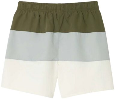Lacoste Jongens Kleurblok Taffeta Zwembroek (Groen/Grijs/Wit)