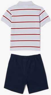 Lacoste Jongensset in blauw Lacoste-katoen streepjes voor baby's