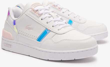 Lacoste Juniors T-Clip Trainers voor jongens in Wit-roze - maat