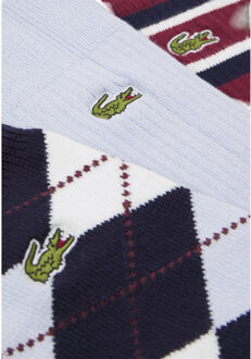 Lacoste Katoenen Crew Sokken voor Volwassenen (Set van 3) (Veelkleurig) Groen