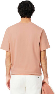 Lacoste Katoenen heren-T-shirt (Oranje) - maat L