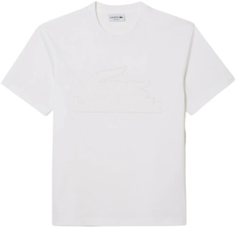 Lacoste Katoenen T-shirt Lacoste , White , Heren - M,S