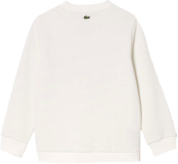 Lacoste Kinder/Kids Bedrukt Fleece Sweatshirt Ronde Hals (Crème)