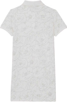 Lacoste Kinderen Bloemen All-Over Print Vakantiedress (Wit)