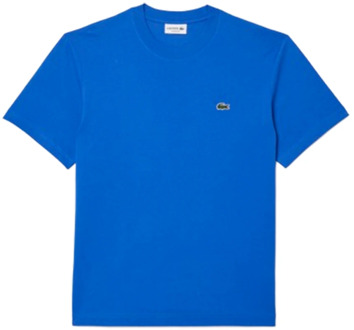 Lacoste Klassiek Katoenen Jersey T-Shirt (Blauw) Lacoste , Blue , Heren - Xl,L,M,S