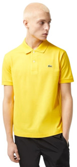 Lacoste Klassiek Katoenen Poloshirt voor Heren Lacoste , Yellow , Heren - Xl,M,S