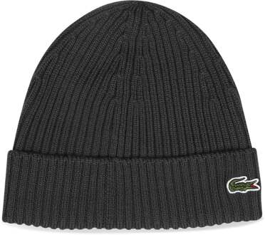 Lacoste Klassieke Gebreide Muts Lacoste , Black , Unisex - ONE Size