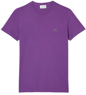 Lacoste Klassieke korte mouw T-shirt Lacoste , Purple , Heren - 2Xl,Xl,M,S
