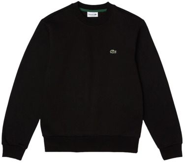 Lacoste Klassieke Zwarte Biologisch Katoenen Sweatshirt Lacoste , Black , Heren - Xl,L,M,S