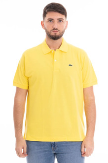 Lacoste Korte Mouw Polo Shirt Lacoste , Yellow , Heren - Xl,L,M