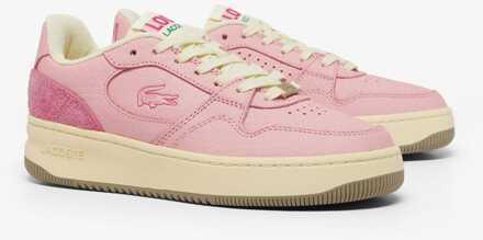 Lacoste L001 Set Leren Damestrainers in Roze - maat EU 38 / UK 5