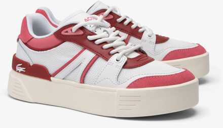 Lacoste L002 Evo damestrainers in Wit roze