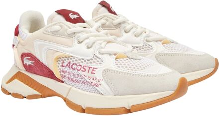 Lacoste L003 Neo Sneakers Heren wit - beige - rood - geel - 41