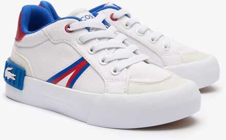Lacoste L004 jongensschoenen in wit-rood - maat EU 21 / UK 4.5