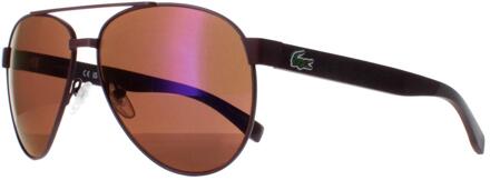 Lacoste L185S 615 mat rood bruine zonnebril - maat