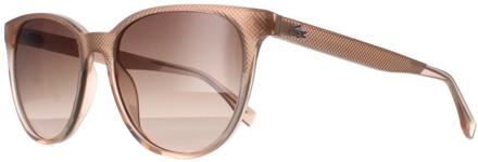Lacoste L859S 662 nude bruin gradiënt zonnebril Beige
