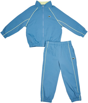 Lacoste Lcb Piping Sport Trainingspakken Peuter - Grijs - Maat 110 - 116 CM - Poly Woven Grey