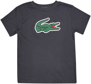 Lacoste Lcb Ud Sport T-shirts Kinder - Grijs - Maat 140 - 152 CM - Katoen Jersey Grey