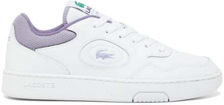 Lacoste Lineset Vrijtijdsschoen Dames-Wit,Paars - 41