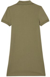 Lacoste Meisjes Piqué Poloshirt Jurk (Kaki Groen) - maat
