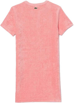 Lacoste Meisjes Repeat Logo Katoenen T-shirt Jurk (Roze) - 5J / 110cm