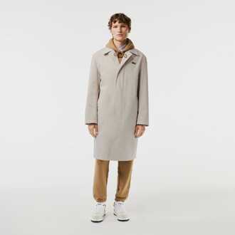 Lacoste Men's Lacoste Lightweight Showerproof Trench Coat in Grey Grijs