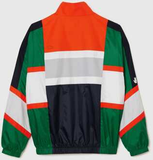 Lacoste Men's Lacoste Mixed Material Colour Block Sportsuit Jacket in Green Groen
