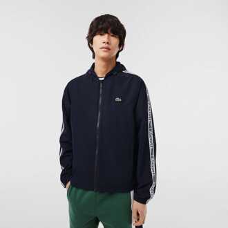 Lacoste Men's Lacoste Recycled Polyster Track Jacket in Navy