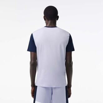 Lacoste Men's Lacoste Regular Fit Colourblock Jersey T-Shirt in Blue Blauw