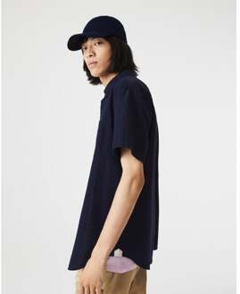 Lacoste Men's Lacoste Regular Fit Cotton Shirt in Navy Blauw