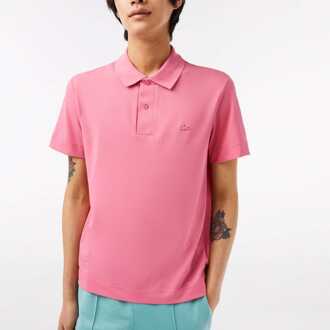 Lacoste Men's Lacoste Regular Fit Movement Piqué Polo Shirt in Pink Roze - XS