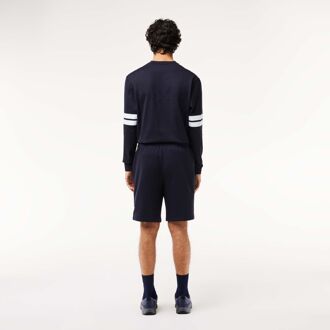 Lacoste Men's Lacoste Regular Fit Print Jogger Shorts in Navy - XS