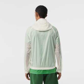 Lacoste Men's Lacoste Roland Garros Windbreaker Jacket in Cream - maat S/M Crème