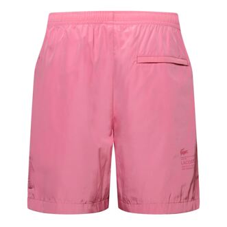 Lacoste Men's Lacoste Showerproof Taffeta Shorts in Pink Roze - M