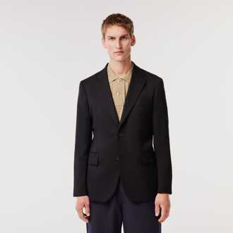 Lacoste Men's Lacoste Slim-Fit Blazer Jacket in Black Zwart
