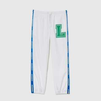 Lacoste Men's Lacoste Water-Repellent Track Pants in White Wit - 2XS