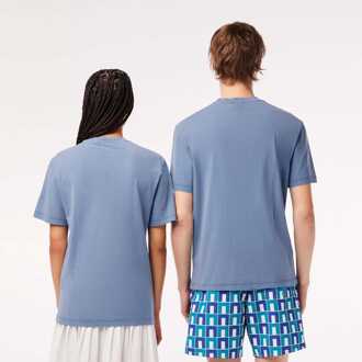 Lacoste Natuurlijk geverfd Jersey T-shirt in Blauw - maat 2XS