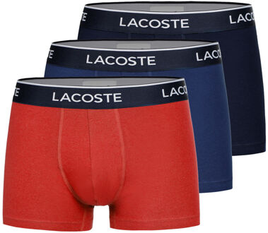 Lacoste Onderbroek - Maat XL  - Mannen - navy - blauw - rood