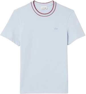 Lacoste Piqué T-shirt in lichtblauw Lacoste , Blue , Heren - Xl,L,M
