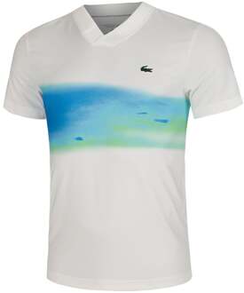 Lacoste Polo Heren-Wit,Veelkleurig - S