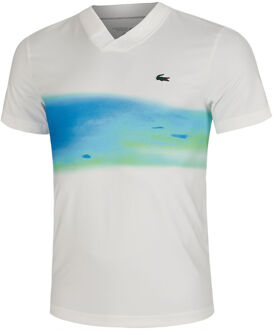 Lacoste Polo Heren-Wit,Veelkleurig - S